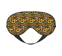 Wild Flower Sunflower Printing Versatile Sleep Eye Cover Soft Eye Mask Reversible for Meditation & Travel Eye Mask Unisex