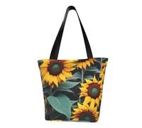 Wild Flower Sunflowers Print Comfortable Summer Shoulder Bag Canvas Tote Travel Beach Hiking Shopping Weekend