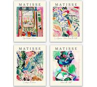 Wild Flower Vangogh Prints Paintings Vase Set of 4 Yellow (11x14)