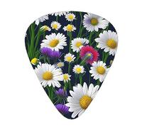 Wild Flowers And Cornflowers Daisies Guitar Paddle 12 Pack Guitar Picker Suitable For Bass Guitar Electric Guitar Soundtrack Guitar Yukrili