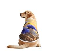 Wild Flowers and Cornflowers Daisies Print Dog Shirts for Pet, Soft Breathable Vest Lightweight Stretchy Pet T-Shirt for Medium Dog