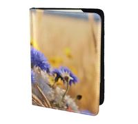 Wild Flowers and Cornflowers Daisies print Passport Cover, Passport Holder Cover Wallet Passport Wallet Case for Cards and Documents