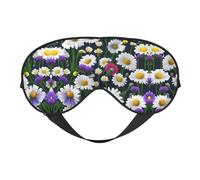 Wild Flowers and Cornflowers Daisies Print Soft Eye Mask - Comfortable Sleep, Elastic Nighttime Shade, Eye Covers for Travel, Meditation