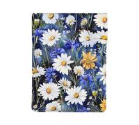 Wild Flowers and Cornflowers Daisies Printed Laptop Sleeve Bag 13-Inch - Leather Laptop Sleeve Case Shockproof Protective Computer Cover Bag