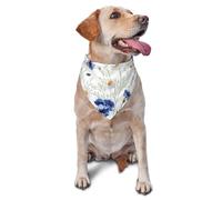Wild Flowers And Cornflowers DaisiesDog Bandanas Cat Puppy Scarfs Washable Pet Handkerchief