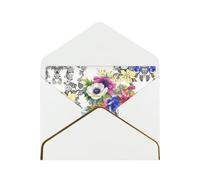Wild Flowers Birds Leaves Branches Greetings Romantic Card With Envelopes, Send To A Close Friend,Phnom Penh Pearl Paper Greeting Card