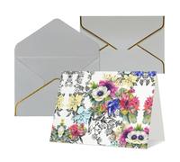 Wild Flowers Birds Leaves Branches Greetings Romantic Card With Envelopes, Send To A Close Friend,Phnom Penh Pearl Paper Greeting Card