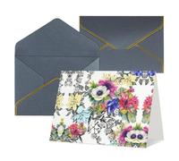 Wild Flowers Birds Leaves Branches Greetings Romantic Card With Envelopes, Send To A Close Friend,Phnom Penh Pearl Paper Greeting Card