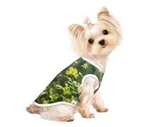 Wild Flowers Birds Leaves Branches Print Dog Shirt Summer Pet T-Shirts Stretchy Cats Dogs Tee Shirt Sleeveless Tank Top Dog Vest
