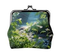 Wild Flowers Birds Leaves Branches2 print Coin Purse Small Change Purse Card Holder Coin Pouch Small Wallet for Women and Men, Black, One Size, Vintage