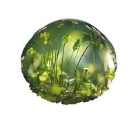 Wild Flowers Birds Leaves Branches3 Print Bath Hair Cover For Women Reusable Double Waterproof Layers Shower Caps For Women Ladies
