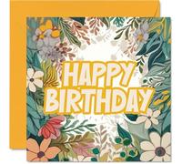 Wild Flowers Birthday Card for Women, Jungle | Happy Birthday Card for Girls, 145mm Female Greeting Cards