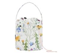 Wild Flowers Crochet Needle Bag with Crochet Holes - 1 Size, Wild flowers., 1 size