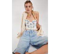 Wild Flowers Embroidered Bustier at Free People in Tea Combo, Size: XS - female