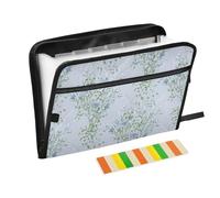 Wild Flowers Ivy Expanding File Folder A4,13 Pockets File Organiser, Paperwork A4 Plastic Wallet Document Storage Expander for School,Office and Home