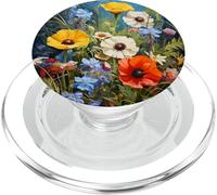Wild flowers, poppies, cornflowers PopSockets PopGrip for MagSafe