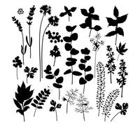 Wild Flowers Set Reusable Stencil A3 A4 A5 & Bigger Sizes Shabby Chic / Wild1 (PVC Reusable Stencil, A5 Size - 148 x 210 mm, 5.8 x 8.3 in)