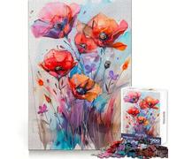 Wild Flowers Watercolor Jigsaw Puzzle 1000 Piece Think Training Casual Enjoyment Defined Edges Bday Surprise (38x26cm)