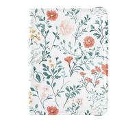 Wild Flowers White Passport and Vaccine Card Holder Combo Travel Documents Organizer Protector Passport Holder for Travel Essential Waterproof