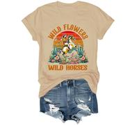Wild Flowers Wild Horses Shirt, Wild Flowers Wild Horses T-Shirt, Wild Flowers Wild Horses Tshirt, Cowgirl Shirt Khaki