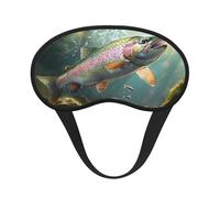Wild Fly Fishing Blackout Sleep Mask - Soft Adjustable Eye Mask for Full Light Blocking, Deep Sleep, Travel & Relaxation