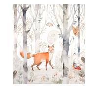 Wild Fox Dishwasher Magnet Cover Waterproof Magnectic Sticker Refrigerator Magnet Decor Home Cabinet Decals Appliances Stickers for Home Decor Kitchen Decoration 23"x26"