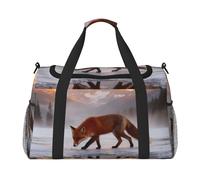 Wild Fox Forest Water-Resistant Travel Duffel Bag Compact Sports, Gym & Weekend Tote for Men & Women