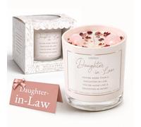 Wild & Free Daughter-in-Law Rose Quartz Candle Gift, Soy Wax Crystal Candle, Cherry Blossom & Rose Scent, Birthday Gift for Daughter-in-Law, 230g