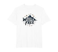 Wild & Free Mountain Adventure Starry Night T-Shirt, Men's Big and Tall, White, 4X Tall