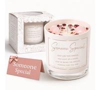 Wild & Free Someone Special Rose Quartz Candle Gift for Women, Soy Wax Crystal Candle, Cherry Blossom & Rose Scent, Thoughtful Gift for Her, 230g