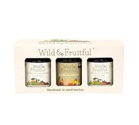 Wild & Fruitful SPIRIT OF THE LAKES Boxed Condiment Selection | 3 Full-Size Jars (664g Total) | Damson Gin, Ale & Elderflower Preserves | Hand-Made in Cumbria