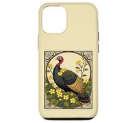 Wild Game Bird Turkey And Jasmine Flowers Illustration Case for iPhone 12/12 Pro