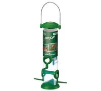 Wild Garden Bird Seed Feeder Metal Hanging Loop Flip Top Easy Fill Tall 28cm