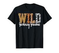 Wild Gardening Grandma Animal Pattern Mother Earth Day T-Shirt