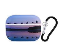 Wild Geese On A Blue Evening Earphone Case PC Bluetooth Earbud Cove Headphone Cases Compatible with Airpods Pro White-style