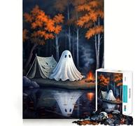 Wild Ghost Camp Jigsaw Puzzle 1000 Piece Cognitive Fun Play Precise Interlock Structure Bonding Activity for Loved Ones (38x26cm)