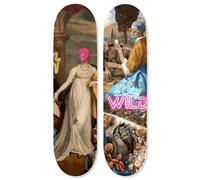 Wild Glam Skateboard Set, Acrylic Wall Art Die-Cut Easy-to-Hang Urban Inspired Art by Notoriart, 2 panel, 8" x 32"