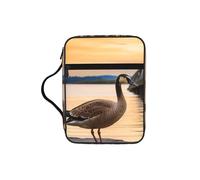 Wild Goose by The Bridge Bible Cover with Zipper, Bible Case Organizer with Handle, Water-Resistant Oxford Fabric Bible Bag for Women Men 27x20cm