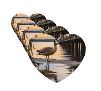 Wild Goose By The Bridge Car Air Fresheners 4 Pcs Funny Hanging Car Air Fresheners Cute Long Lasting Scented Mirror Hanging Decoration Ornaments Gift For Men Women Heart Shape