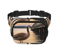 Wild Goose By The Bridge Fanny Pack Fashion Belt Bag Lightweight Waist Pouch With Adjustable Strap Crossbody Bags For Women Travel Sports Running