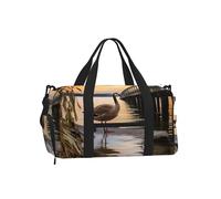 Wild Goose by the Bridge Gym Duffle Bag with Shoe Compartment Travel Weekender Overnight Bag Waterproof Sports Gym Bag with Shoulder Strap