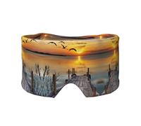 Wild Goose by The Bridge Print Sleep Eye and Ear Muffs Mask - Soft & Breathable, Ideal for Travel, Meditation, and Nighttime Use