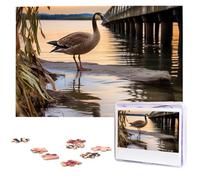 Wild Goose By The Bridge Wooden Puzzles 1000 Pieces Personalized Jigsaw Puzzle For Adults Interesting Custom Photo Puzzles Gift For Holiday Birthday Wedding Anniversay