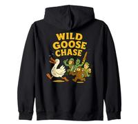 Wild Goose Chase - Funny Cryptid Alien Bigfoot Conspiracy Zip Hoodie