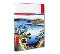 Wild Goose Hill And The Tone River By Utagawa Hiroshige Canvas Print | Gallery Wrapped 30mm Frame Wall Art | 24x16 inches | Ready to Hang | Asian Landscape Picture | Living Room Bedroom Lounge Office