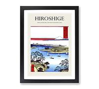 Wild Goose Hill And The Tone River By Utagawa Hiroshige Exhibition Museum Asian Japanese Framed Print | A2 Black Framed Wall Art | Ready to Hang | Asian Animal Picture | Living Room Lounge Office