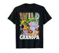 Wild Grandpa Zoo Born Two be B-Day Safari Jungle Animal T-Shirt