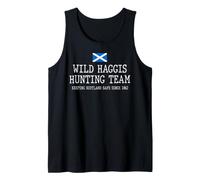Wild Haggis Hunting Team Funny Scottish Scotland Flag Tank Top