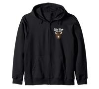 Wild Hair Don't Care Funny Scottish Highland Cow Zip Hoodie