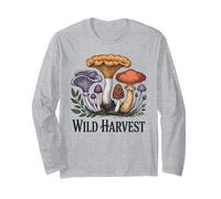 Wild Harvest Cottagecore Mushroom Foraging Long Sleeve T-Shirt
